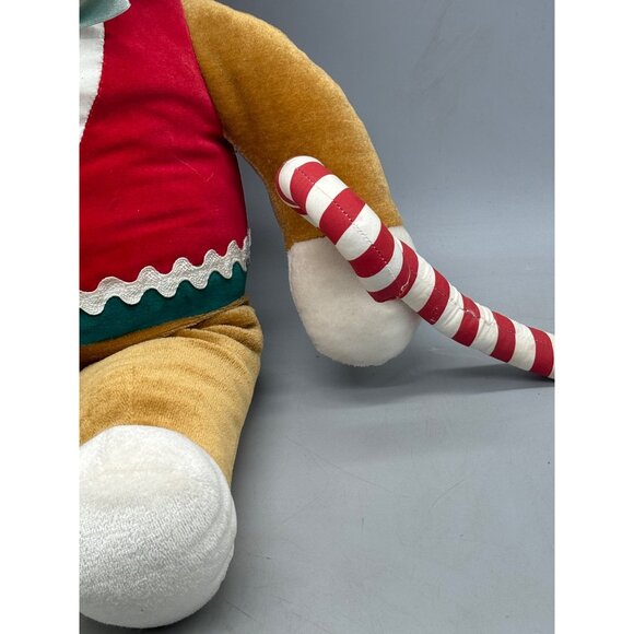 Vintage 1990 Large 27" Target Gingerbread Stuffed Plush Doll Candy Cane Bow READ - Picture 4 of 13